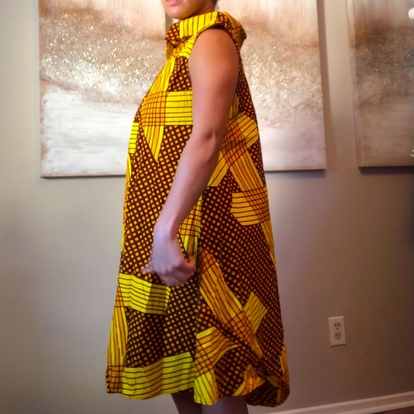 One Size Handmade African Print Dress - Picture 7 of 7
